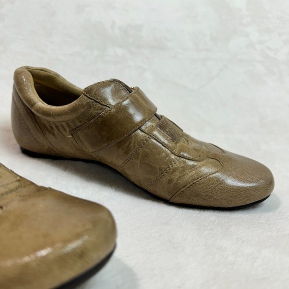 ECCO Women's 38 Elastic Strap Brown Leather Slip-On Comfortable Shoes - Picture 9 of 16